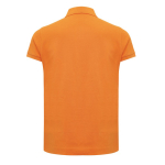 Women's casual-fit recycled cotton piqué polo, 220 g/m² orange colour second view