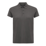Women's casual-fit recycled cotton piqué polo, 220 g/m² matt silver colour