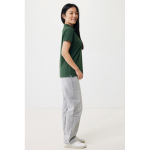 Women's casual-fit recycled cotton piqué polo, 220 g/m² forest green colour third model view