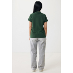 Women's casual-fit recycled cotton piqué polo, 220 g/m² forest green colour fourth model view