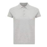 Women's casual-fit recycled cotton piqué polo, 220 g/m² light grey colour