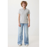 Women's casual-fit recycled cotton piqué polo, 220 g/m² light grey colour second model view