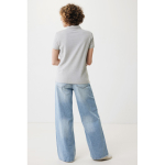 Women's casual-fit recycled cotton piqué polo, 220 g/m² light grey colour third model view