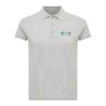 Women's casual-fit recycled cotton piqué polo, 220 g/m² light grey colour