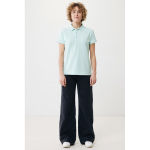 Women's casual-fit recycled cotton piqué polo, 220 g/m² mint green colour second model view