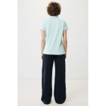 Women's casual-fit recycled cotton piqué polo, 220 g/m² mint green colour third model view