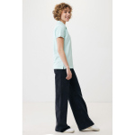Women's casual-fit recycled cotton piqué polo, 220 g/m² mint green colour fourth model view