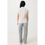 Women's casual-fit recycled cotton piqué polo, 220 g/m² light pink colour fourth model view