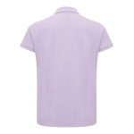 Women's casual-fit recycled cotton piqué polo, 220 g/m² lilac colour second view