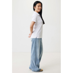 Women's casual-fit recycled cotton piqué polo, 220 g/m² off white colour