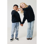 Kids’ recycled cotton hoodie sweatshirt, 280 g/m² black colour