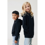Kids’ recycled cotton hoodie sweatshirt, 280 g/m² black colour