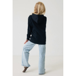 Kids’ recycled cotton hoodie sweatshirt, 280 g/m² black colour