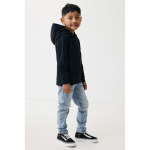 Kids’ recycled cotton hoodie sweatshirt, 280 g/m² black colour