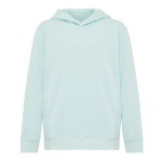 Kids’ recycled cotton hoodie sweatshirt, 280 g/m² mint green colour