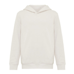 Kids’ recycled cotton hoodie sweatshirt, 280 g/m² off white colour