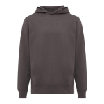 Branded unisex hoodie in recycled cotton, 280 g/m² matt silver colour