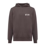 Branded unisex hoodie in recycled cotton, 280 g/m² matt silver colour