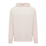 Branded unisex hoodie in recycled cotton, 280 g/m² light pink colour