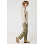 Branded unisex hoodie in recycled cotton, 280 g/m² light brown colour