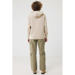 Branded unisex hoodie in recycled cotton, 280 g/m² light brown colour