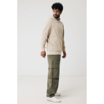Branded unisex hoodie in recycled cotton, 280 g/m² light brown colour