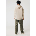 Branded unisex hoodie in recycled cotton, 280 g/m² light brown colour