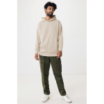 Branded unisex hoodie in recycled cotton, 280 g/m² light brown colour