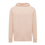 Branded unisex hoodie in recycled cotton, 280 g/m² pastel pink colour