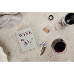 Wine gift set in classic book-style box off white colour