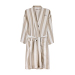 Recycled cotton hammam-style robe, adjustable fit, L/XL, 200 g/m² beige colour