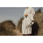 Recycled cotton hammam-style robe, adjustable fit, L/XL, 200 g/m² beige colour