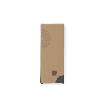 Stainless steel pizza cutter with wooden handle brown colour