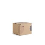 Stainless steel burger press with wooden handle brown colour