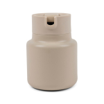 Recycled stainless steel thermal jug with anti-drip lid, 1.2 L beige colour