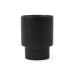 Recycled clay mug with Scandinavian design, 300 ml black colour
