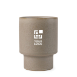 Recycled clay mug with Scandinavian design, 300 ml beige colour