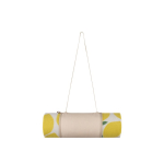 Foldable picnic blanket in polyester, easy to carry yellow colour