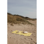 Foldable picnic blanket in polyester, easy to carry yellow colour