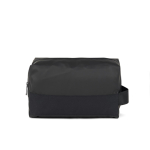 Minimalist recycled polyester toiletry bag black colour