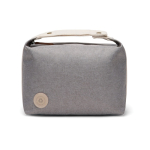 Recycled polyester toiletry bag with inner pocket and handle grey colour