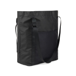 Eco tote bag with elegant minimalist design and handle black colour