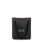 Eco tote bag with elegant minimalist design and handle black colour