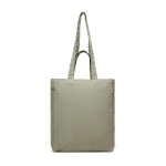 Recycled canvas zip bag, 400 g/m² green colour