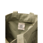 Recycled canvas zip bag, 400 g/m² green colour