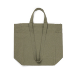 Recycled canvas zip bag, 400 g/m² green colour