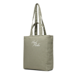Recycled canvas zip bag, 400 g/m² green colour