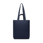Recycled canvas zip bag, 400 g/m² navy-blue colour