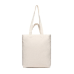 Recycled canvas zip bag, 400 g/m² off white colour