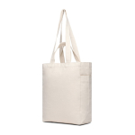Recycled canvas zip bag, 400 g/m² off white colour second view